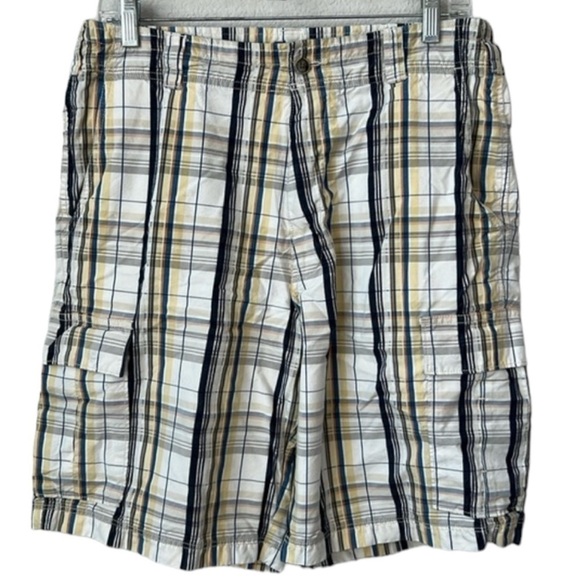 Tommy Bahama Plaid Cargo Style Shorts Size 33 - Picture 1 of 10
